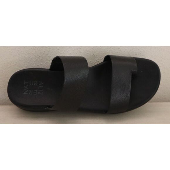 Naturalizer I6213L1001 Women's Sz 9M Black Leather Drift 2 Slide Sandals - Picture 8 of 14